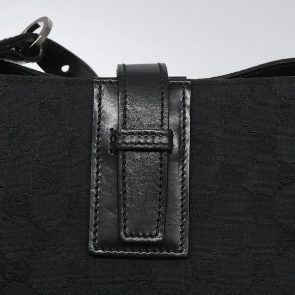 GUCCI GG Canvas Tote Bag Black Silver 109101 Auth nb119 - Picture 10 of 16